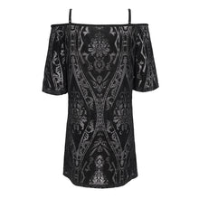 Load image into Gallery viewer, SKT159 Flocked Printed Loose Dress