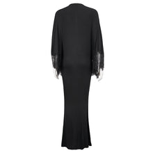 Load image into Gallery viewer, ESKT040 Deep V Neck bat Sleeve Small Fishtail Dress