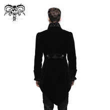 Load image into Gallery viewer, CT02201 western fashion gothic embroidered collar black men velveteen Tuxedo