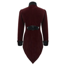Load image into Gallery viewer, CT02202 devil fashion gothic formal party turn down collar wine men swallowtail coats