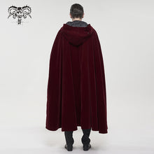 Load image into Gallery viewer, CA02602 Gothic wine fur collar velvet cloak