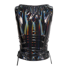 Load image into Gallery viewer, WT065 Women's Punk Dream Color Leather tight Vest