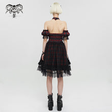 Load image into Gallery viewer, SKT143 punk cheongsam collar plaid dress