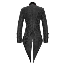 Load image into Gallery viewer, CT146 gorgeous Gothic Party jacquard floral pattern men velveteen swallowtail coat