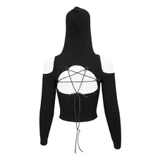 Load image into Gallery viewer, SR012 Strapless hooded woolen knitted sweater