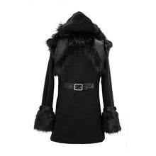 Load image into Gallery viewer, CT129 winter men cape collar punk long coat with fur