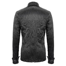 Load image into Gallery viewer, SHT067 Punk shiny pleated basic style men shirts