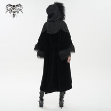 Load image into Gallery viewer, CT203 Gothic oversized shawl fur collar coat
