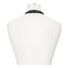 Load image into Gallery viewer, AS08001 black Gothic chiffon lace bow tie