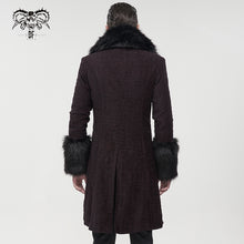 Load image into Gallery viewer, CT19002 red Gothic fur collar coat