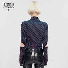 Load image into Gallery viewer, TT220 Cyberpunk dream color mesh Long Sleeve Women's T-Shirt