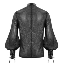 Load image into Gallery viewer, SHT085 Punk tree-grain see-through shirt