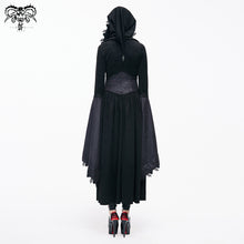 Load image into Gallery viewer, CT070 Gothic pointed hat velveteen floral lady tunic voluminous skirt coats