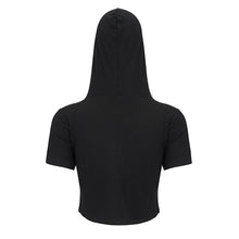 Load image into Gallery viewer, TT205 Everyday Short Sleeve Super Short Women Hoodie