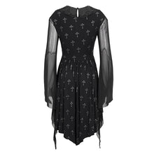Load image into Gallery viewer, SKT152 Black Cross Printed Dress