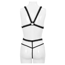 Load image into Gallery viewer, SX004 Hollow out elastic band lace Gothic sexy lingerie suit