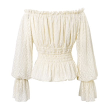 Load image into Gallery viewer, TT15102 pure princess lolita everyday wearing off shoulder lantern sleeves girls lace top