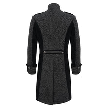 Load image into Gallery viewer, CT19901 Gothic dark pattern four-breasted black coat