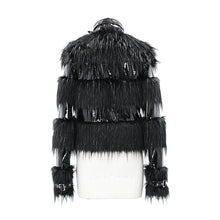 Load image into Gallery viewer, CT128 Devil fashion new style punk fur short cotton jacket for women