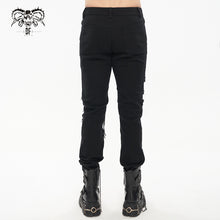 Load image into Gallery viewer, PT191 Ripped Leg Bloody Printed Men's Punk Trousers