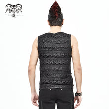 Load image into Gallery viewer, TT163 Punk sleeveless T-shirt with chain