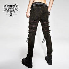 Load image into Gallery viewer, PT091 Steampunk multi-loops embroider lace up legs men trousers