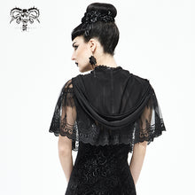 Load image into Gallery viewer, CA022 Lace mesh hooded small cape