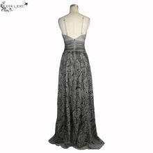 Load image into Gallery viewer, ESKT008 punk wedding branch embroidery smoky pattern sexy women silk chiffon halter dress
