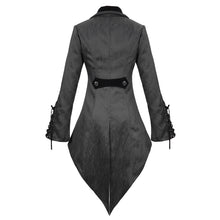 Load image into Gallery viewer, CT17101 Wave pattern black Gothic fake two-piece jacquard coat