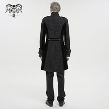 Load image into Gallery viewer, CT19901 Gothic dark pattern four-breasted black coat