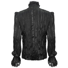 Load image into Gallery viewer, SHT092 Pleated Rubberized Gothic Men's Shirt
