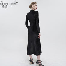 Load image into Gallery viewer, ESKT039 Small stand collar Paisley lace dress