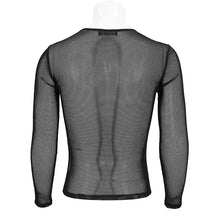 Load image into Gallery viewer, TT19801 Diamond-shaped net basic style long sleeves men t-shirts