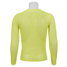 Load image into Gallery viewer, TT19803 fluorescent color Diamond-shaped net basic style long sleeves men t-shirts