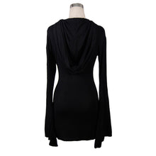 Load image into Gallery viewer, HOW110 daily life classic style flared sleeve women hooded knit dress