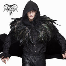 Load image into Gallery viewer, CA011 carnival accessory lace neckline feather gothic shawl for women and men