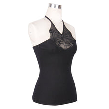 Load image into Gallery viewer, TT020 everyday summer sexy women V-neck Bat wings black cotton vests