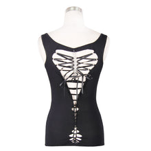 Load image into Gallery viewer, TT037 everyday summer heart-shaped hollow out Modal sexy ladies lace up vest