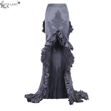 Load image into Gallery viewer, ESKT010 Short front and long back multi-layer wavy flounces floor length gown stretchy half skirts