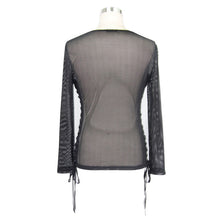 Load image into Gallery viewer, TT035 Best seller daily hexagonal diamond mesh fetish round collar long sleeve men T-shirts