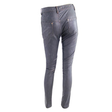 Load image into Gallery viewer, PT03302 steampunk band bronze hand rubbed winter women leather pants with zipper