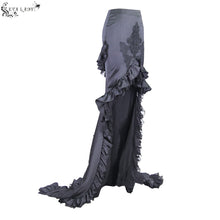 Load image into Gallery viewer, ESKT010 Short front and long back multi-layer wavy flounces floor length gown stretchy half skirts