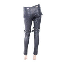 Load image into Gallery viewer, PT03401 daily life winter false boots black and silver women hand rubbed leather pants