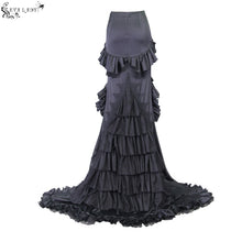 Load image into Gallery viewer, ESKT010 Short front and long back multi-layer wavy flounces floor length gown stretchy half skirts