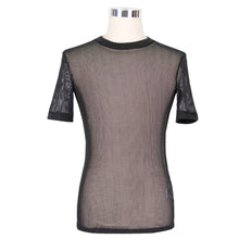 Load image into Gallery viewer, TT039 Summer daily hexagonal diamond mesh round neck short sleeve men punk T-shirts