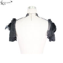 Load image into Gallery viewer, ECA002 Gothic lace short sleeve sexy women shawl with necklace