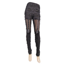 Load image into Gallery viewer, PT024 Gothic sexy women skeleton palm ripped knitted leggings
