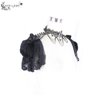 Load image into Gallery viewer, ECA002 Gothic lace short sleeve sexy women shawl with necklace