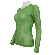 Load image into Gallery viewer, TT19804 Green Diamond-shaped net basic style long sleeves men t-shirts