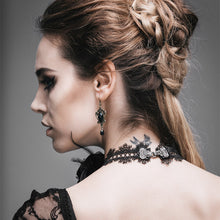 Load image into Gallery viewer, AS025 Gothic rose beaded sexy women hollow out lace necklace
